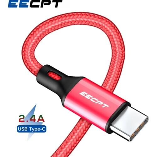 EECPT USB Type C Cable Fast Charging Wire Type-C Phone Charger Cable for Samsung S9 Xiaomi Redmi Note 7 Honor Android USB-C Cord