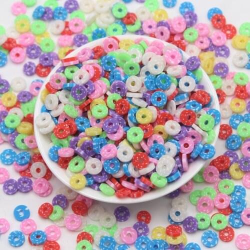 100g/Lot 6mm Colorful Round Circle Clay Slices Sprinkles Soft Pottery for DIY Decoration Filling Accessories