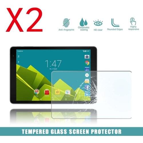 2Pcs Tablet Tempered Glass Screen Protector Cover for Vodafone Tab Prime 6 9.7" Full Coverage HD Eye Protection Tempered Film