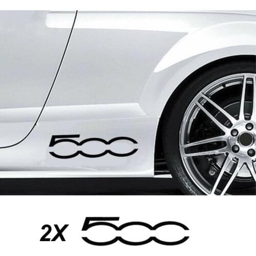 2pcs Decal Sticker Car Body Sticker KK Vinyl for Fiat 500