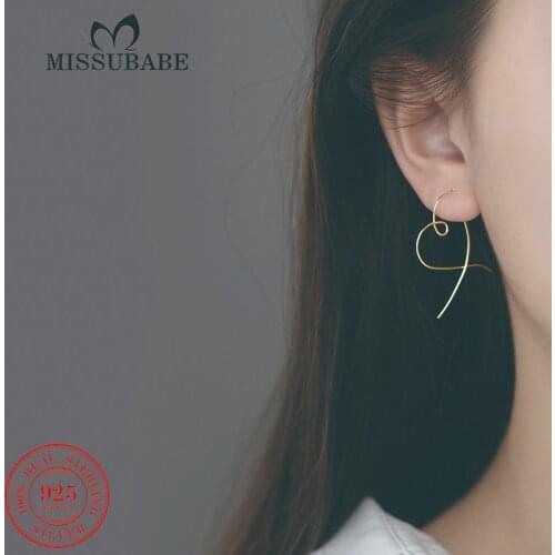 2021 New Fashion 925 Sterling Silver Hoop Earrings Hollow Heart Sweet Cute Brincos Pendientes Mujer Jewelry Gift For Women Girls