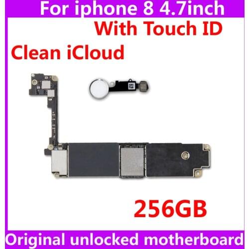 256GB motherboard for iphone 8 100% original unloked mainboard with / Without touch ID For Apple A11 CPU IOS system logic board