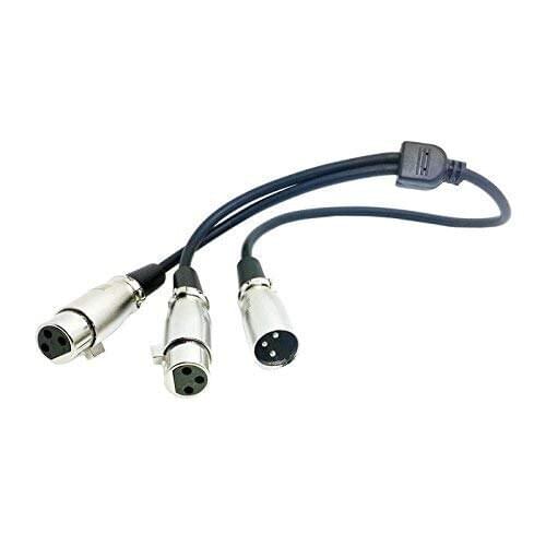 3pin XLR Male To Dual XLR Female Audio Splitter Cable for Microphone 50cm