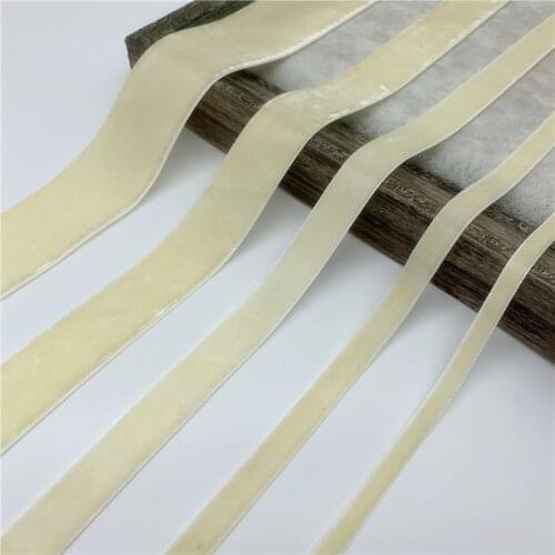 6mm-38mm Ivory Velvet Ribbon For Handmade Gift Bouquet Wrapping Supplies Home Party Decorations Christmas Ribbons