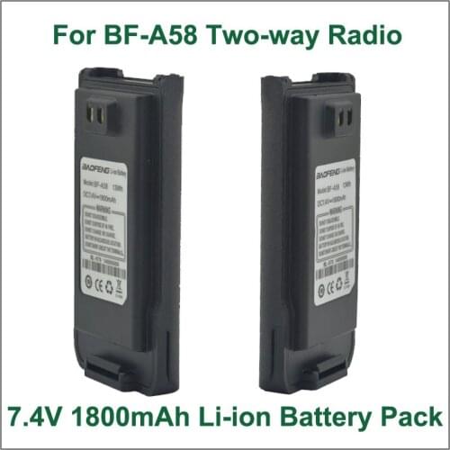 Battery Walkie Talkie Baofeng BF-A58 DC7.2V 1800mAh Li-ion Battery for BAOFENG BF-A58 IP57 Waterproof Portable Two-way Radio