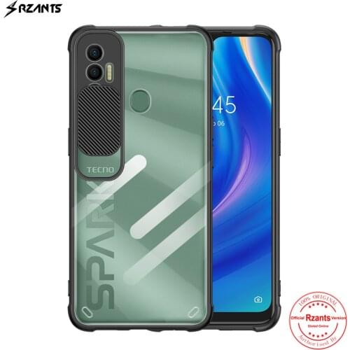 Rzants For Tecno Spark 7 Spark 7P Case [Lens Protection] Slim Crystal Clear Cover Double Soft Casing