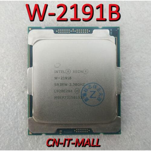 Pulled Xeon W-2191B CPU 2.3GHz 24.75M 18 Core 36 Threads LGA2066 Processor