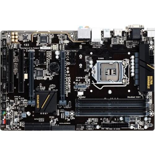 Gigabyte GA-B150-HD3 Desktop Motherboard B150-HD3 B150 LGA 1151 DDR4 Core i7 i5 i3 64G SATA3 USB3.0 VGA DVI HDMI M.2 ATX
