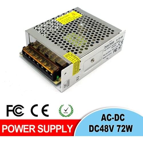 Power Supply DC 12V 15V 18V 24V 36V 48V 48W 60W 72W Lighting Transformers 110v 220v AC to DC12V DC24V DC36V DC48V SMPS For Light