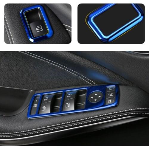 Quality Titanium Door Handle Window Lift Switch Button Frame Trim For Mercedes Benz A B C E GLA GLC GLK ML Class W205 W204 W212