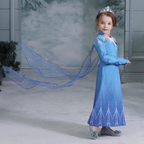Carnival Cosplay Girls Frozen Birthday Party Gift Princess Anna Dress Up Outfit Elsa Dress Halloween Costumes