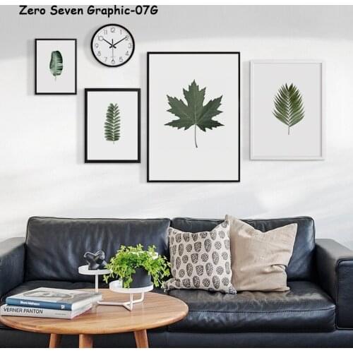 07G Minimalistic Green Plant Leaf A4 A3 Canvas Painting Posters And Prints Art Pictures Wall Living Room Bedroom Home Decoration