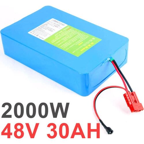 US EU no tax 48v 30Ah 2000w Lithium Battery Pack with Built in 60A BMS Electric Bicycle Battery 48v Free Shipping