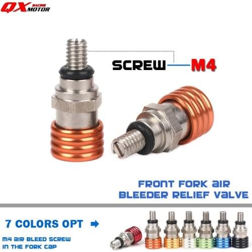 M4 Fork Air Bleeder Relief Valve For SX SXF EXC XCW XC EXCF FREERIDE 125 150 200 250 300 350 450 500 530 Dirt Bike MX Motocross