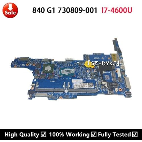 For HP 850 G1 840 G1 Laptop motherboard 730809-601 730809-001 730809-501 6050A2559101-MB-A02 W/SR1EA I7-4600U Mainboard