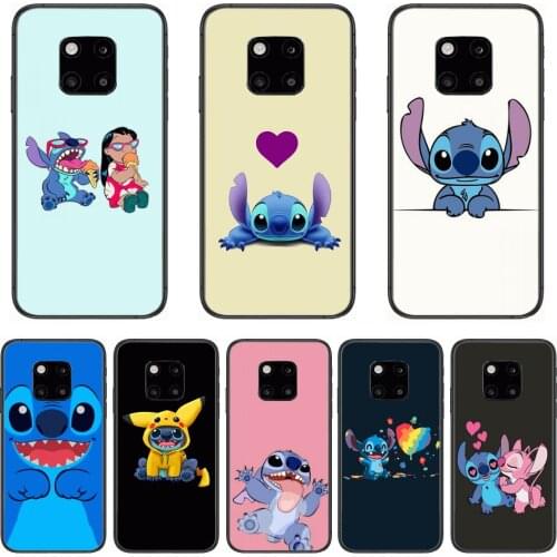 Cartoon phone case stitc Phone Case For Huawei mate 30 10 20 40 Lite Smart Z Pro Black Etui 3D Coque Painting Hoesjes case