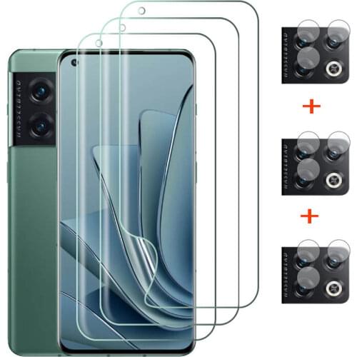 Soft Glass on 8T/9Pro, Hydrogel Film Screen Protector for OnePlus 8T 8 Pro 9 Pro, Shockproof Cover 8 T OnePlus-9-Pro Case Clear