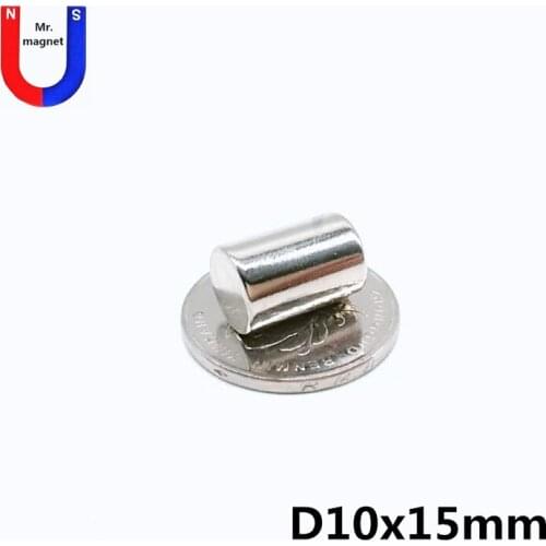 50pcs 10x15 mm neodymium magnet 10mm*15mm strong rare earth neodymium magnets 10*15mm NdFeB permanent round magnetic 10mm x 15mm