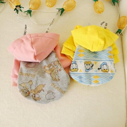 Cartoon Print Dog Clothes Small Dog Hoodie Coat Chihuahua Dog Sweatshirt French Bulldog Warm Puppy Clothes Hoodie for Dog XS-XL