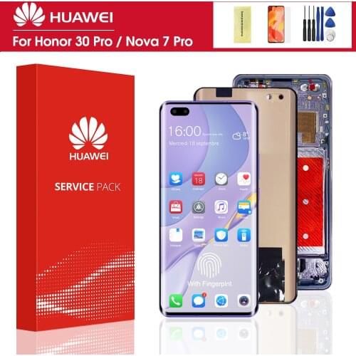 Original Screen for Huawei Honor 30 Pro LCD Display Digitizer Assembly Touch Display Apply to Nova 7 pro Display for EBG-AN00