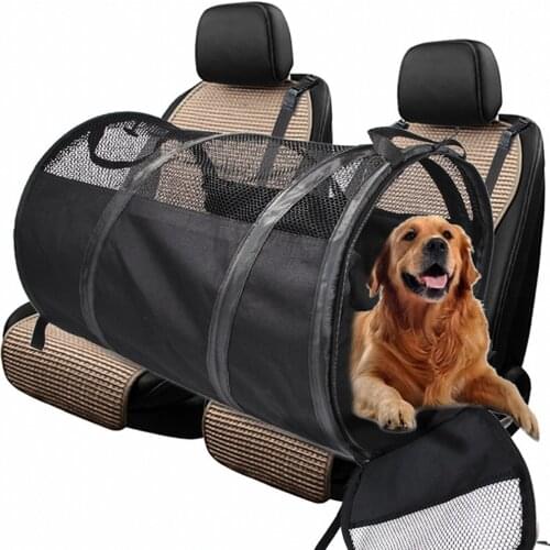 2021 New Dog Carrier Bag Car Accessories Travel Cushion Foldable Rear Seat Small Large Dogs Cage Waterproof Pet Transport Crate
