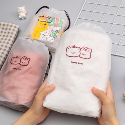 Transparent Cosmetic Bag Cute Travel Waterproof Makeup Case Bath Drawstring Organizer Toiletry Wash Beauty Kit Storage Pouch