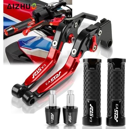 Motorcycle Adjustable Brake Clutch Levers Handle Bar Grips Ends CNC Lever FOR YAMAHA YZF-R15 YZFR15 YZF R15 V3 2017-2019 Handbar