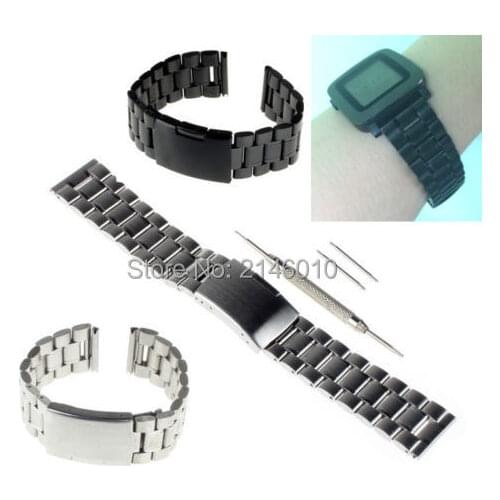 Replacement 22mm Stainless Steel Solid Metal Watch Band Strap Wristband for Pebble Time Watch 501 +Tool