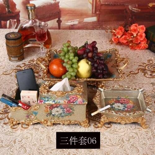 Christmas kitchen European home living room table tea decorative utensils resin fruit plate dried fruit plate handicraft ornam