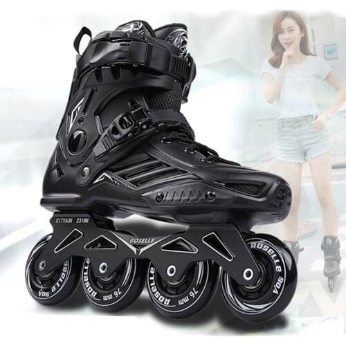 RS6 Inline Skates Professional Slalom Adult Roller Skating Shoes Sliding Free Skate Patins Size 35-46 Good As SEBA Sneakers