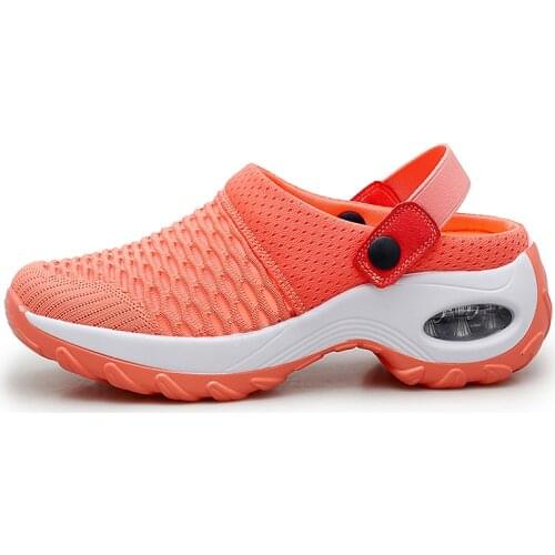 2021 New Women Shoes Casual Increase Cushion Sandals Non-slip Platform Sandal For Women Breathable Mesh Outdoor Walking Slippers