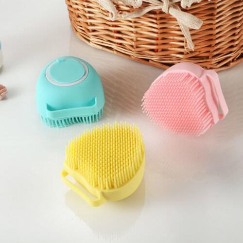Bath Brush with Hook Soft Silicone Baby Showers Cleaning Mud Dirt Remover Massage Back Scrub Showers Bubble Non-toxic Brushes