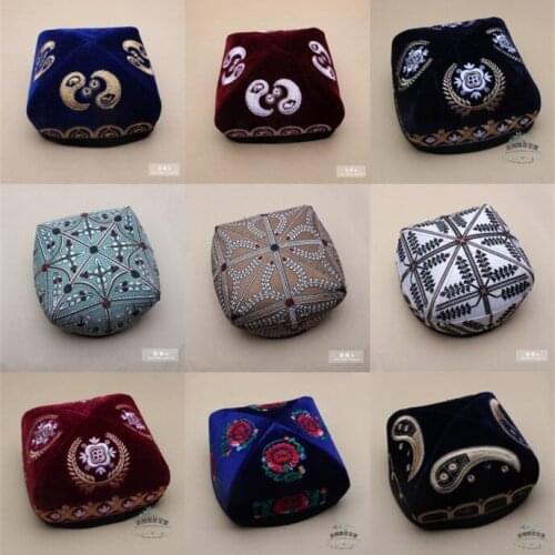 Xinjiang Uygur hat Handmade Flat top