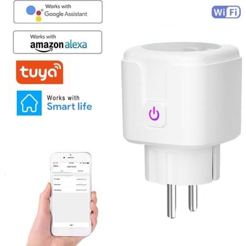WIFI Intelligent Plug Socket With Timing APP Control Power Monitor 16A Plug for Alexa Google Home Mini IFTTT Voice Smart Control