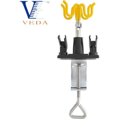 Universal Clamp-on Airbrush Holder Table Mount Stand for 4 Airbrushes, 360° Rotatable Bench Station Suitable All Brands Airbrush