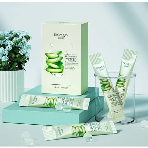 20Pcs/Box Aloe Vera Moisturizing Refreshing Multi Effect Sleeping Mask Gentle Oil Control Brighten Improve Dryness Facial Care