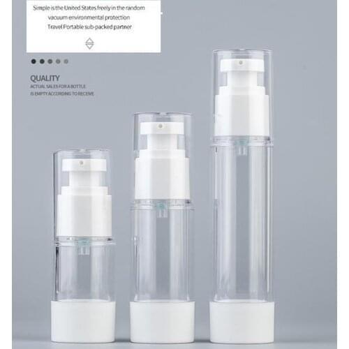 Airless Pump Bottles Airless Vacuum Pump Bottle Refillable Plastic Lotion Cosmetic Lotion Container