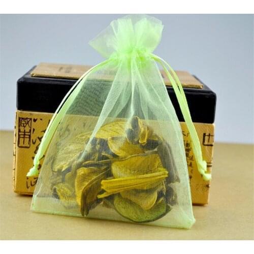 Apple Green Organza Bags 7x9cm 200pcs/lot Small Jewelry Candy Gifts Packaging Bag Favor Christmas Drawstring Gift Bag Pouches