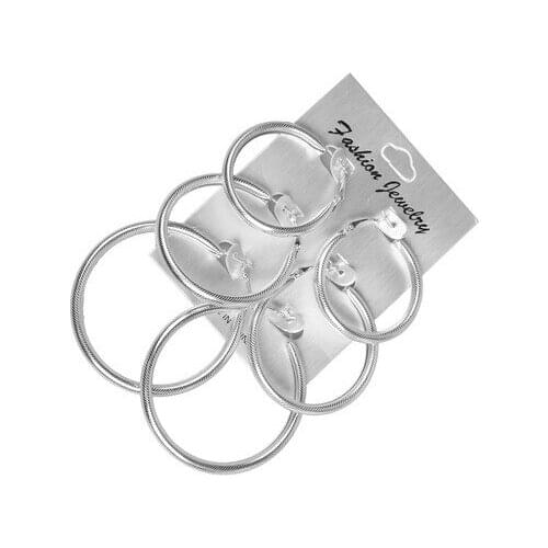 Hoop Earrings Set 4cm 5cm 6cm Round Circle Geometric Hoops Women Gold 2020 Unique Earrings Arracadas Circulo Ladies Earrings