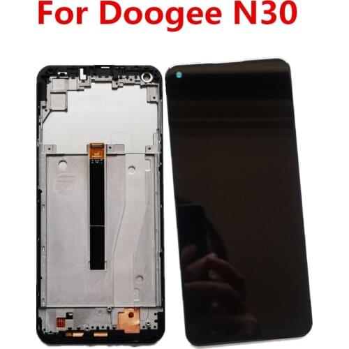 New Original For Doogee N30 6.55inch Phone LCD Display With Frame+Touch Screen Digitzer Assembly Repair Panel Glass
