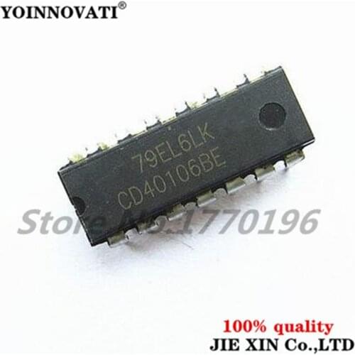 100PCS CD40106BE CD40106 4016 HEX SCHMITT TRIGGER DIP-14