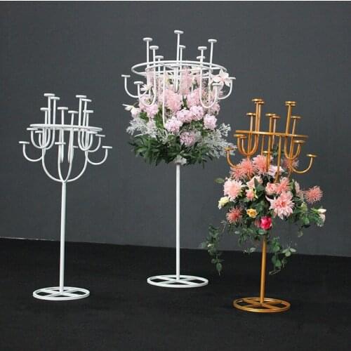 2pcs/Lot Table Candle Holders Plating Metal Candlestick Geometric Romantic Candle Holders For Wedding Dinner Decoration ZZT055