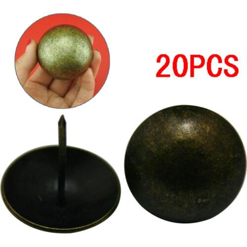 Superior Thumb Tacks For Memos 20pcs Round Large headed Nail 40MM Diameter Large Size Color Antique Brass Nails AA