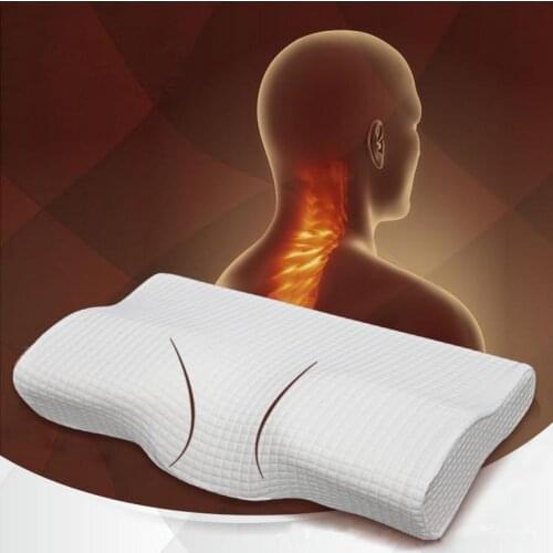 5 Orthopedic Latex Magnetic 50*30CM White Color Neck Pillow Slow Rebound Memory Foam Pillow Cervical Health Care Pain Release