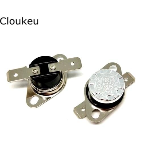 5Pcs KSD301 250V10A Temperature Switch Thermal control 100/105/110/115/120/125/130/135/140/145/150/155/160/165/170 Centigrade