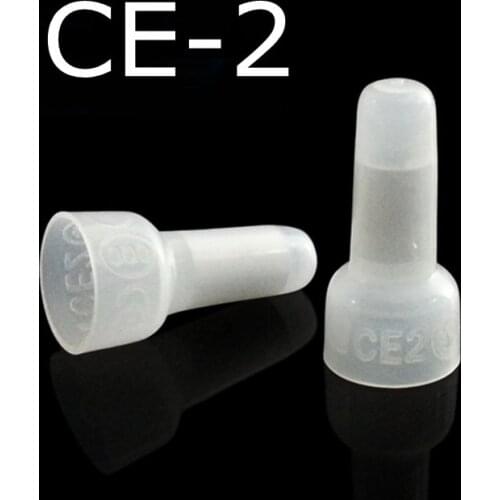 Free shipping 1000PCS CE-1 CE-2 Nylon wire Line pressing cap 3mm closed terminal wire quick connection cap