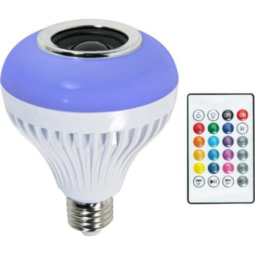 5-7W Wireless Bluetooth Speaker Lamp LED RGB Music Playing Bulb Light E27 Dimmable, 6500K Cool White