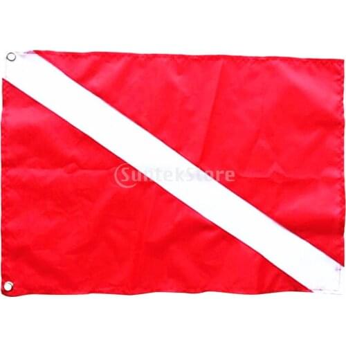 Large Scuba Diver Down Flag Scuba Diving Free Diving Spearfishing Snorkeling Safety Signal Marker Banner Boat Flag 70 x 60 cm