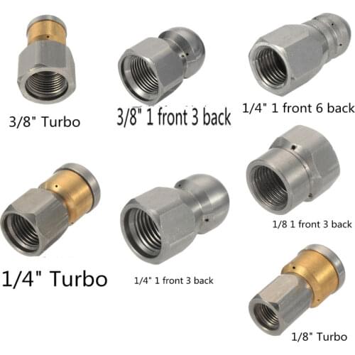 4000 PSI Sewer Jetter Nozzle Button Nose Pressure Drain Hose Pipe Tap Spray Nozzle for Pipe Cleaning Machine