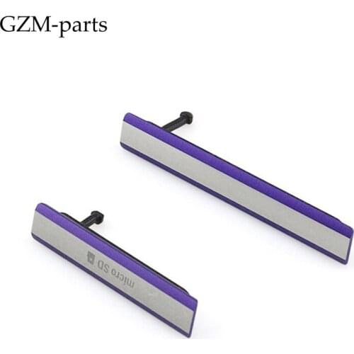GZM-parts for Sony Xperia Z2 D6503 D6502 D6543 USB Charging Port Dust Plug Cover + Micro SD Port +SIM Card Port Slot Cover